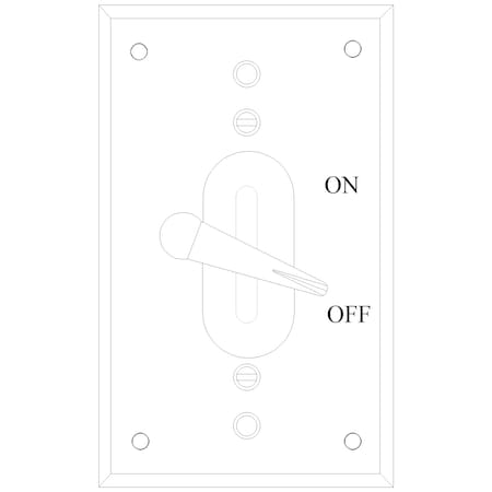 Mulberry Box Cover, Switch Box Type, 2 Gang, Aluminum, Toggle Switch Cover Type 30494
